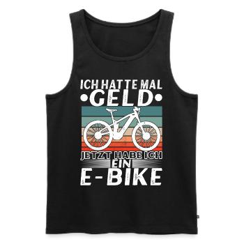 E Bike E MTB Elektrofrahrad - Männer Premium Bio Tank Top - Schwarz - Vorne - AI Model Male 178 light (178cm)