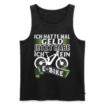 E Bike E MTB Elektrofrahrad - Männer Premium Bio Tank Top - Schwarz - Vorne - AI Model Male 178 light (178cm)