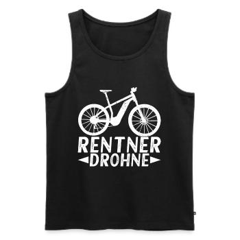 E Bike E MTB Elektrofrahrad - Männer Premium Bio Tank Top - Schwarz - Vorne - AI Model Male 178 light (178cm)