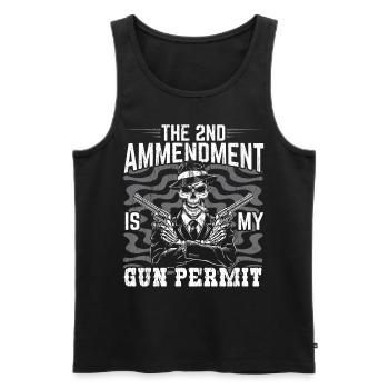 The 2nd Amendment is my gun permit - Men's Premium Organic Tank Top - black - Front - AI Model Male 178 light (178cm)