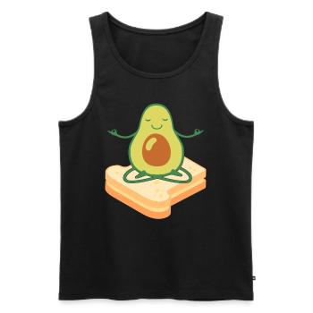 Avocado Toast - Männer Premium Bio Tank Top - Schwarz - Vorne - Michal (187cm)