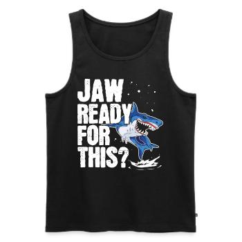 Kiefer bereit für diesen Hai Liebhaber Meeresbiolo - Männer Premium Bio Tank Top - Schwarz - Vorne - Michal (187cm)