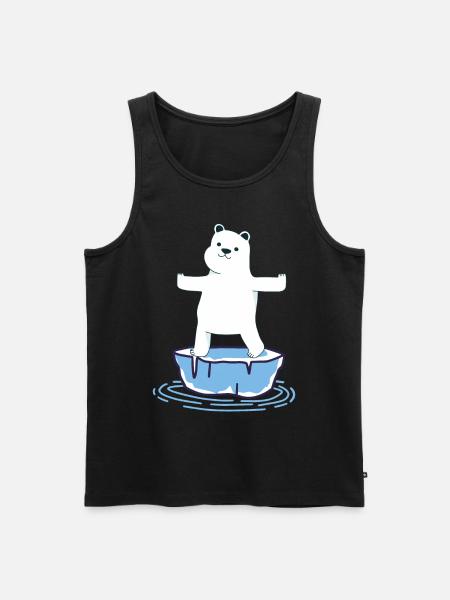 Yoga Polar Bear - Men's Premium Organic Tank Top - black