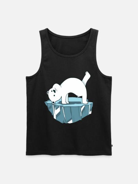 Yoga Polar Bear - Men's Premium Organic Tank Top - black