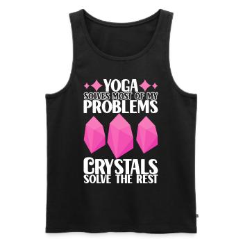 Yoga Yogi Relax - Men's Premium Organic Tank Top - black - Front - AI Model Male 178 light (178cm)