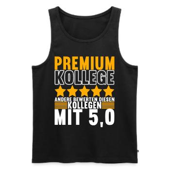 Abschiedsgeschenk Jobwechsel Kollege - Männer Premium Bio Tank Top - Schwarz - Vorne - Michal (187cm)