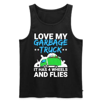 Liebe meinen Müllwagen Müllsammler Recycling - Männer Premium Bio Tank Top - Schwarz - Vorne - AI Model Male 178 light (178cm)