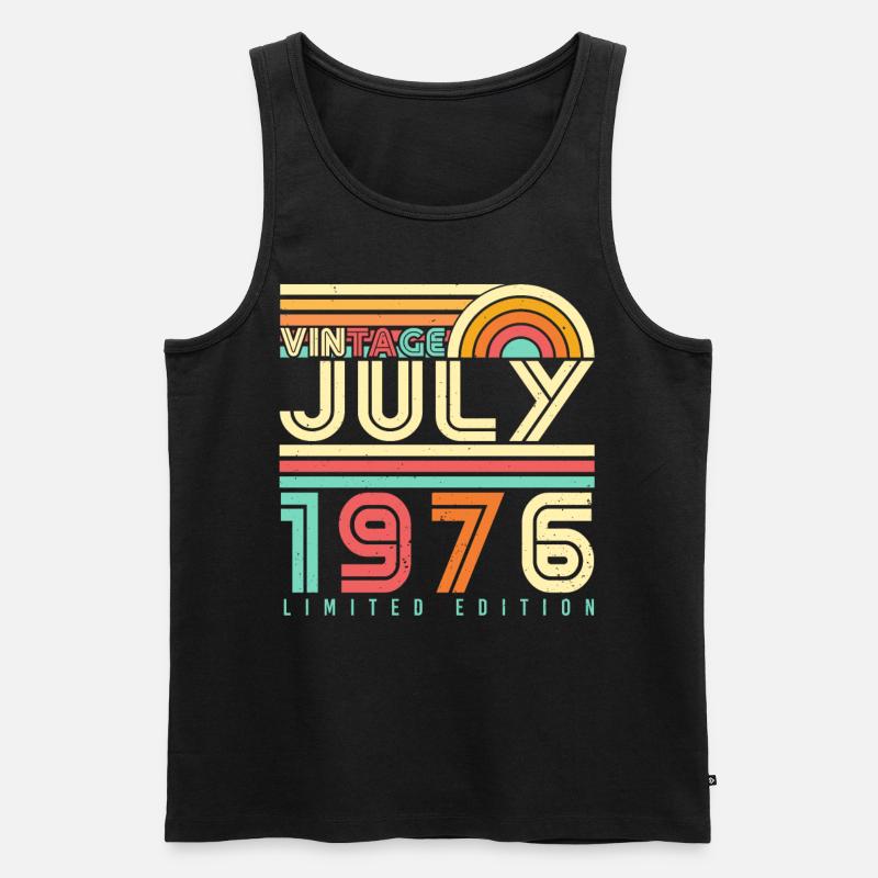 Juli 1976 Limitierte Edition - Männer Premium Bio Tank Top - Schwarz