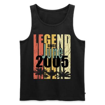 2005 Jahrgang geboren im Juni Geschenk - Männer Premium Bio Tank Top - Schwarz - Vorne - Michal (187cm)