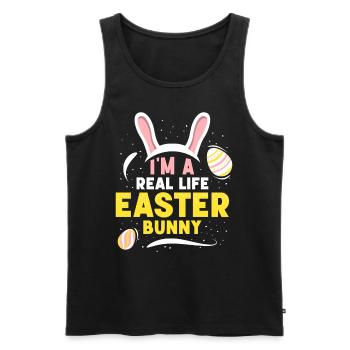 Ich Bin Ein Echter Osterhase Ostern Osterfest - Männer Premium Bio Tank Top - Schwarz - Vorne - Michal (187cm)