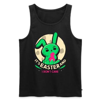 Es Ist Ostern Und Es Ist Mir Egal Sprüche - Männer Premium Bio Tank Top - Schwarz - Vorne - Michal (187cm)