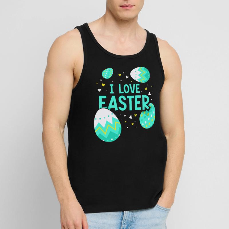 I love Easter Easter Easter Egg Easter Men's Premium Organic Tank Top