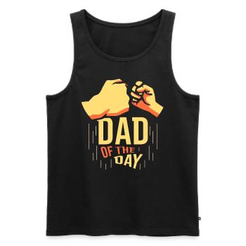 Vater Des Tages Sprüche Vater Tag Papi Papa - Männer Premium Bio Tank Top - Schwarz - Vorne - Michal (187cm)