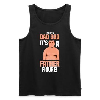 Kein Dad Bod Es Ist Eine Vaterfigur Papa Vater - Männer Premium Bio Tank Top - Schwarz - Vorne - Michal (187cm)