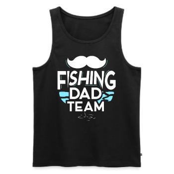 Fishing Papa Team Angler Daddy Father Day Father - Men's Premium Organic Tank Top - black - Front - AI Model Male 178 light (178cm)
