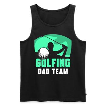 Golfing Papa Team Golfer Father Father Day Daddy - Men's Premium Organic Tank Top - black - Front - AI Model Male 178 light (178cm)