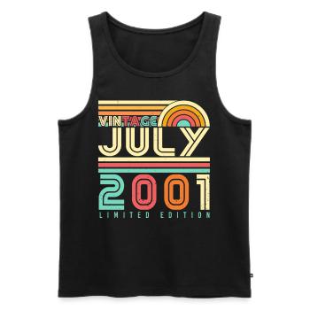 Tolle Geschenkidee Für Juli 2001 - Männer Premium Bio Tank Top - Schwarz - Vorne - AI Model Male 178 light (178cm)