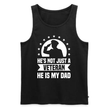 He's not just a veteran, he's my father - Men's Premium Organic Tank Top - black - Front - Michal (187cm)