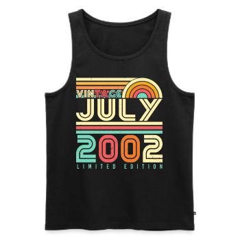 20tes Lebensjahr Im Juli 2002 - Männer Premium Bio Tank Top - Schwarz - Vorne - Michal (187cm)
