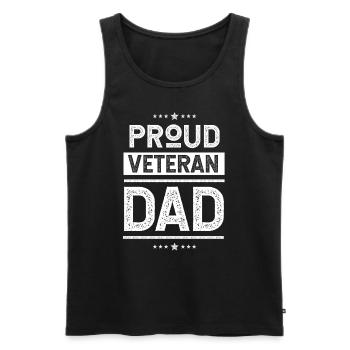 fier vétéran père père père papa dictons papa - Débardeur bio Premium Homme - noir - Devant - Michal (187cm)