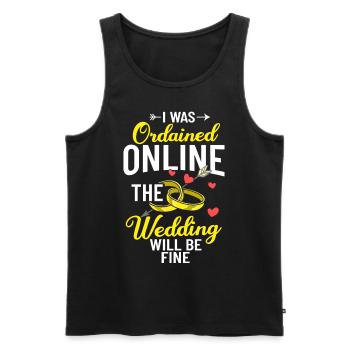 Trauungsleiter Eheoffizier Priester Pfarrer Ehe - Männer Premium Bio Tank Top - Schwarz - Vorne - Michal (187cm)