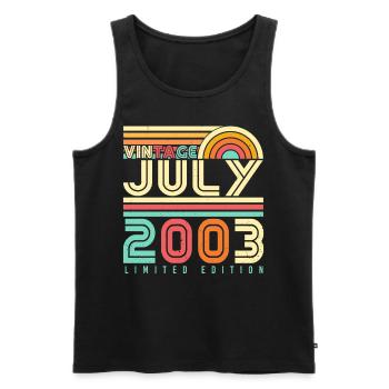 Tolle Geschenkidee Für Juli 2003 - Männer Premium Bio Tank Top - Schwarz - Vorne - AI Model Male 178 light (178cm)
