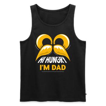 Hello Hungry I'm Dad Dad Dad Dad Day - Men's Premium Organic Tank Top - black - Front - Michal (187cm)
