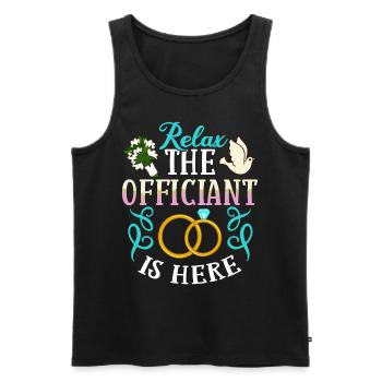 Trauungsleiter Eheoffizier Priester Pfarrer Ehe - Männer Premium Bio Tank Top - Schwarz - Vorne - Michal (187cm)