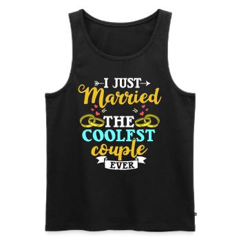 Trauungsleiter Eheoffizier Priester Pfarrer Ehe - Männer Premium Bio Tank Top - Schwarz - Vorne - Michal (187cm)