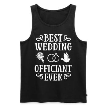 Trauungsleiter Eheoffizier Priester Pfarrer Ehe - Männer Premium Bio Tank Top - Schwarz - Vorne - Michal (187cm)