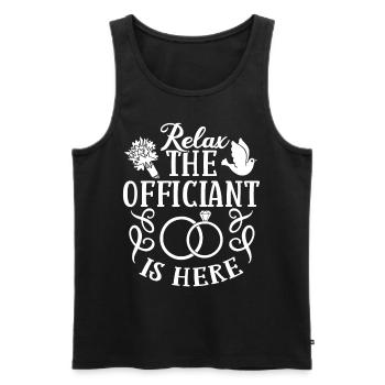 Trauungsleiter Eheoffizier Priester Pfarrer Ehe - Männer Premium Bio Tank Top - Schwarz - Vorne - Michal (187cm)