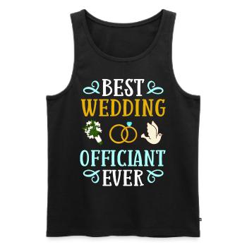 Trauungsleiter Eheoffizier Priester Pfarrer Ehe - Männer Premium Bio Tank Top - Schwarz - Vorne - Michal (187cm)