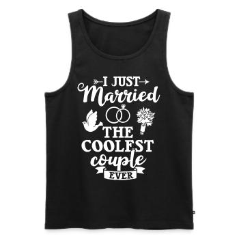 Trauungsleiter Eheoffizier Priester Pfarrer Ehe - Männer Premium Bio Tank Top - Schwarz - Vorne - Michal (187cm)