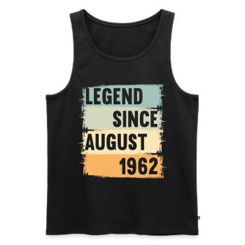 Born August 1962 60 years 60s 60th birthday - Men's Premium Organic Tank Top - black - Front - Michal (187cm)