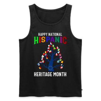Happy National Hispanic Heritage Month - Latina Fl - Männer Premium Bio Tank Top - Schwarz - Vorne - AI Model Male 178 light (178cm)