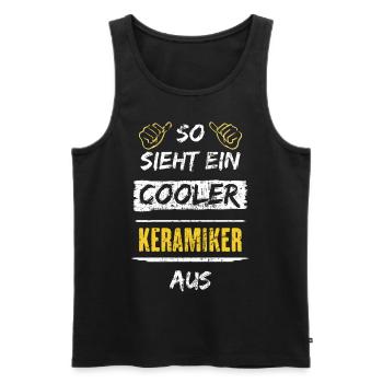 So Sieht Ein Cooler Keramiker Aus Arbeitsshirt - Männer Premium Bio Tank Top - Schwarz - Vorne - AI Model Male 178 light (178cm)