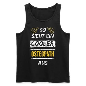 So Sieht Ein Cooler Osteopath Aus Arbeitsshirt - Männer Premium Bio Tank Top - Schwarz - Vorne - AI Model Male 178 light (178cm)