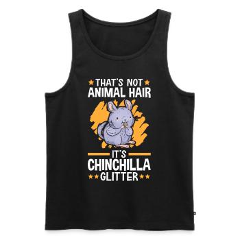 This is Chinchilla Glitter Woolly Mouse Rodent - Men's Premium Organic Tank Top - black - Front - AI Model Male 178 light (178cm)