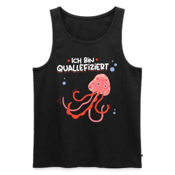 Je suis une méduse infectée méduse amoureuse méduse méduse - Débardeur bio Premium Homme - noir - Devant - Michal (187cm)