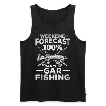 Gar Fishing I Wochenend-Prognose 100% Chance auf - Männer Premium Bio Tank Top - Schwarz - Vorne - Michal (187cm)