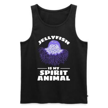 Jellyfish est mon Animal Jellyfish - Débardeur bio Premium Homme - noir - Devant - Michal (187cm)