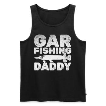 Garpêche Papa Gar Pêche Papa Garfish Pêche - Débardeur bio Premium Homme - noir - Devant - Michal (187cm)