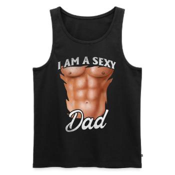 Sexy Daddy Father's Day Ideas I'm a Sexy Dad - Men's Premium Organic Tank Top - black - Front - Michal (187cm)