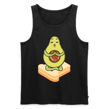 Avocado Toast - Männer Premium Bio Tank Top - Schwarz - Vorne - Michal (187cm)
