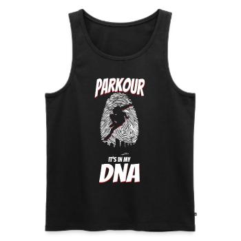 Parkour Free Running Traceur Dna - Männer Premium Bio Tank Top - Schwarz - Vorne - Michal (187cm)