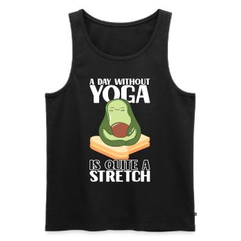 Avocado Toast - Männer Premium Bio Tank Top - Schwarz - Vorne - Michal (187cm)