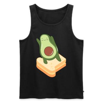 Avocado Toast - Männer Premium Bio Tank Top - Schwarz - Vorne - Michal (187cm)