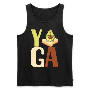 Avocado Toast - Männer Premium Bio Tank Top - Schwarz - Vorne - Michal (187cm)