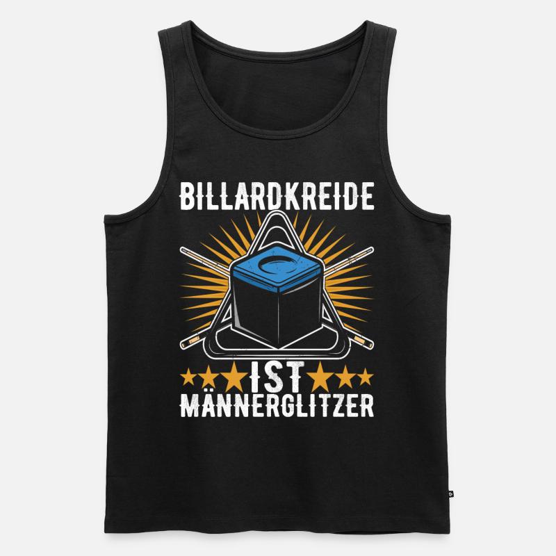 Pool Billard - Männer Premium Bio Tank Top - Schwarz