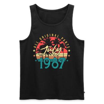 Baujahr 1987 Juli - Männer Premium Bio Tank Top - Schwarz - Vorne - Michal (187cm)